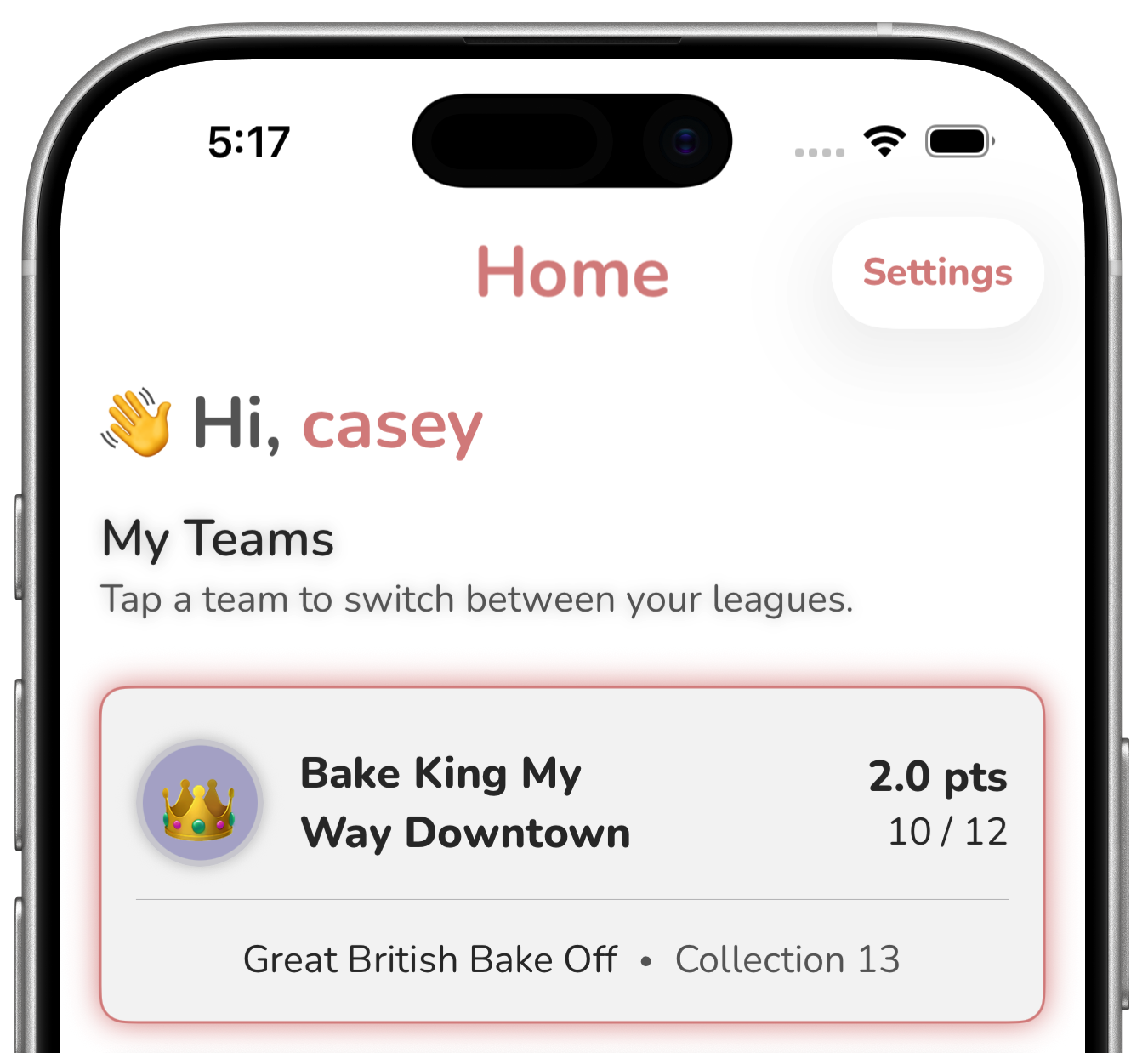 Contessa home screen preview